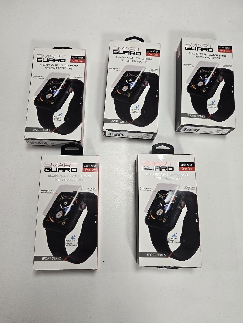 Tzumi SmartGuard 42mm Apple Watch Bumper Case, 5 Watch Band Screen Protecter